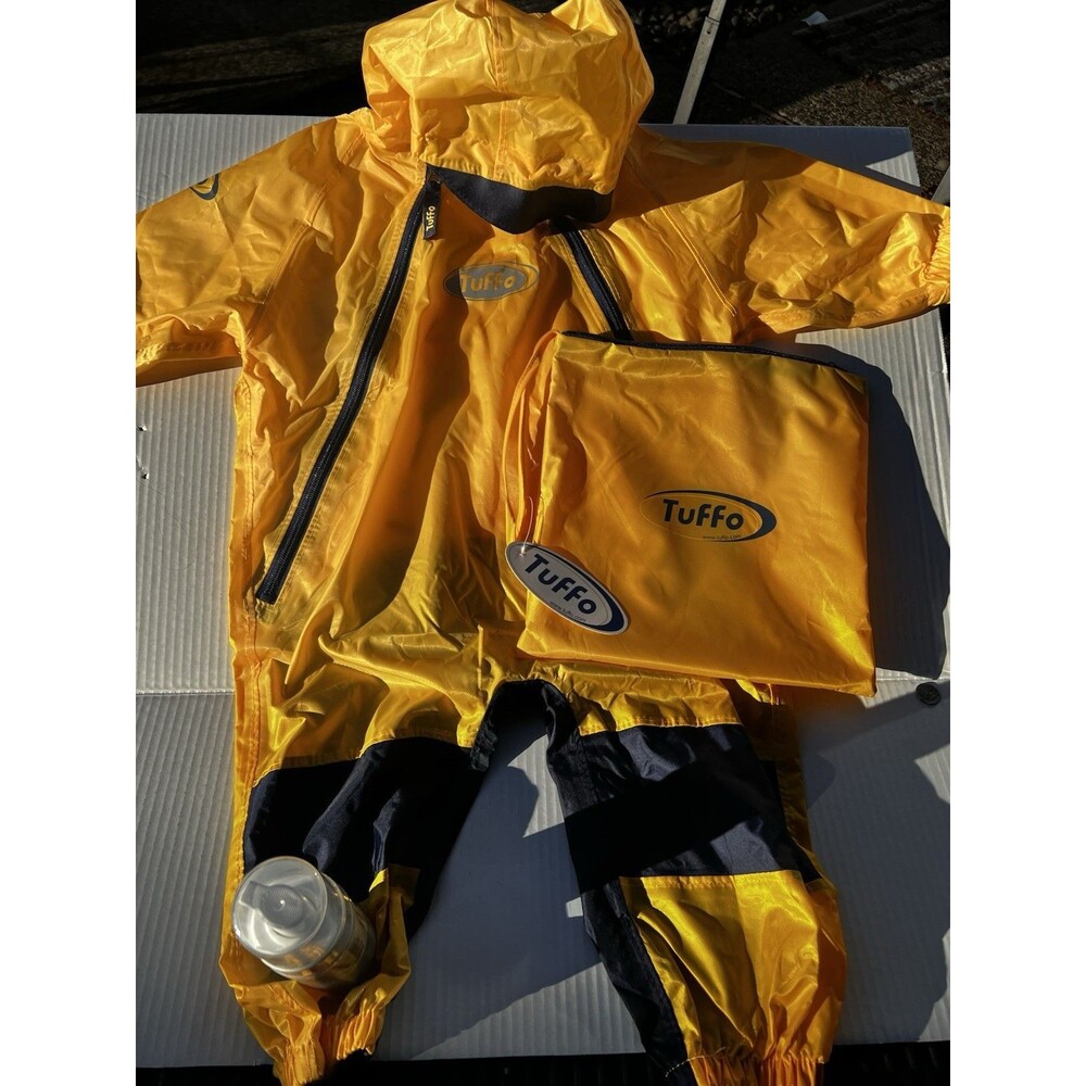 Tuffo Muddy Buddy Waterproof Rain Suit Yellow 18M NWT Hooded Coverall w/ Bag